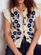 Adorable Flower Sweater Vest