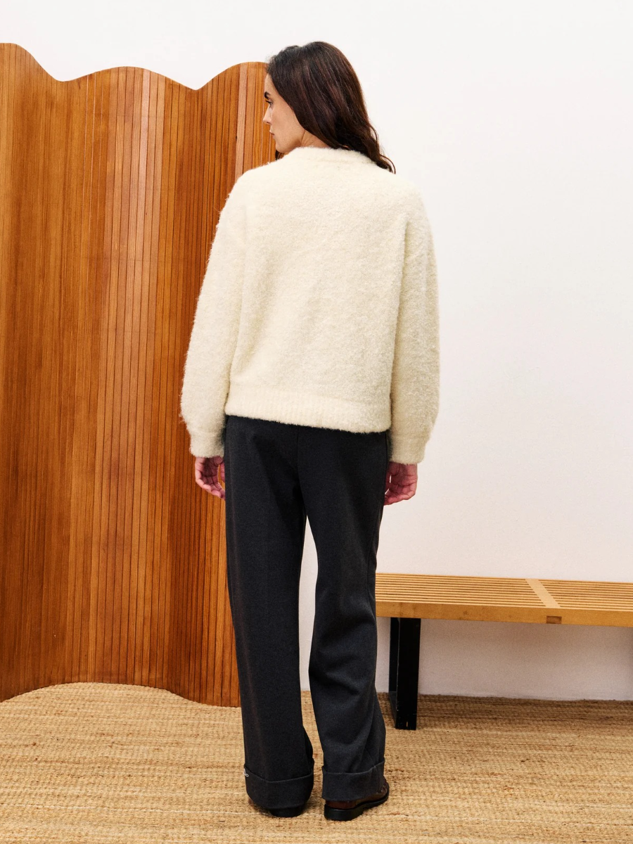 Cream Straight Cut Sweater
