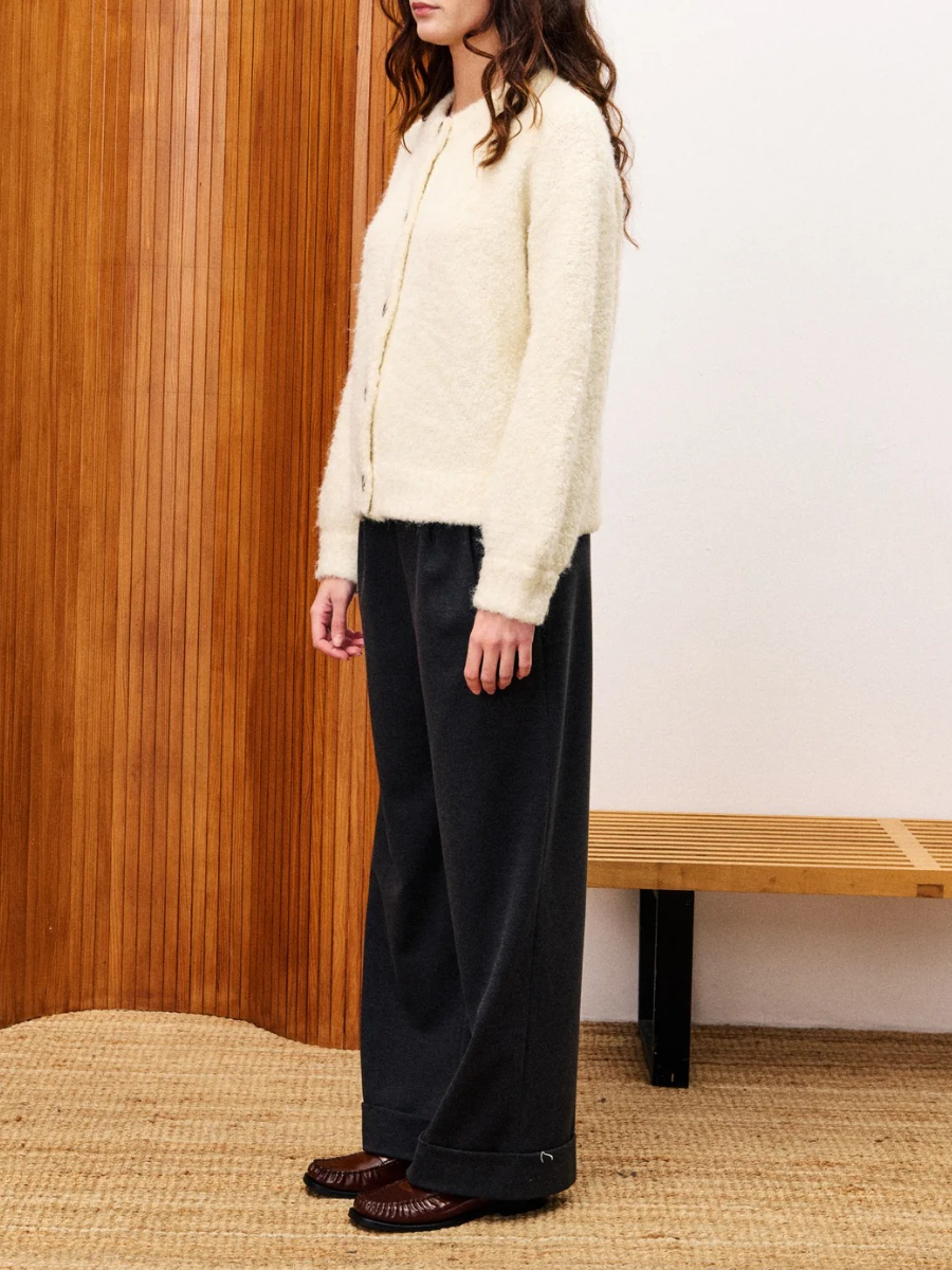 Cream Straight Cut Sweater