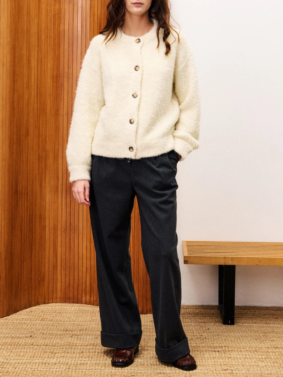 Cream Straight Cut Sweater