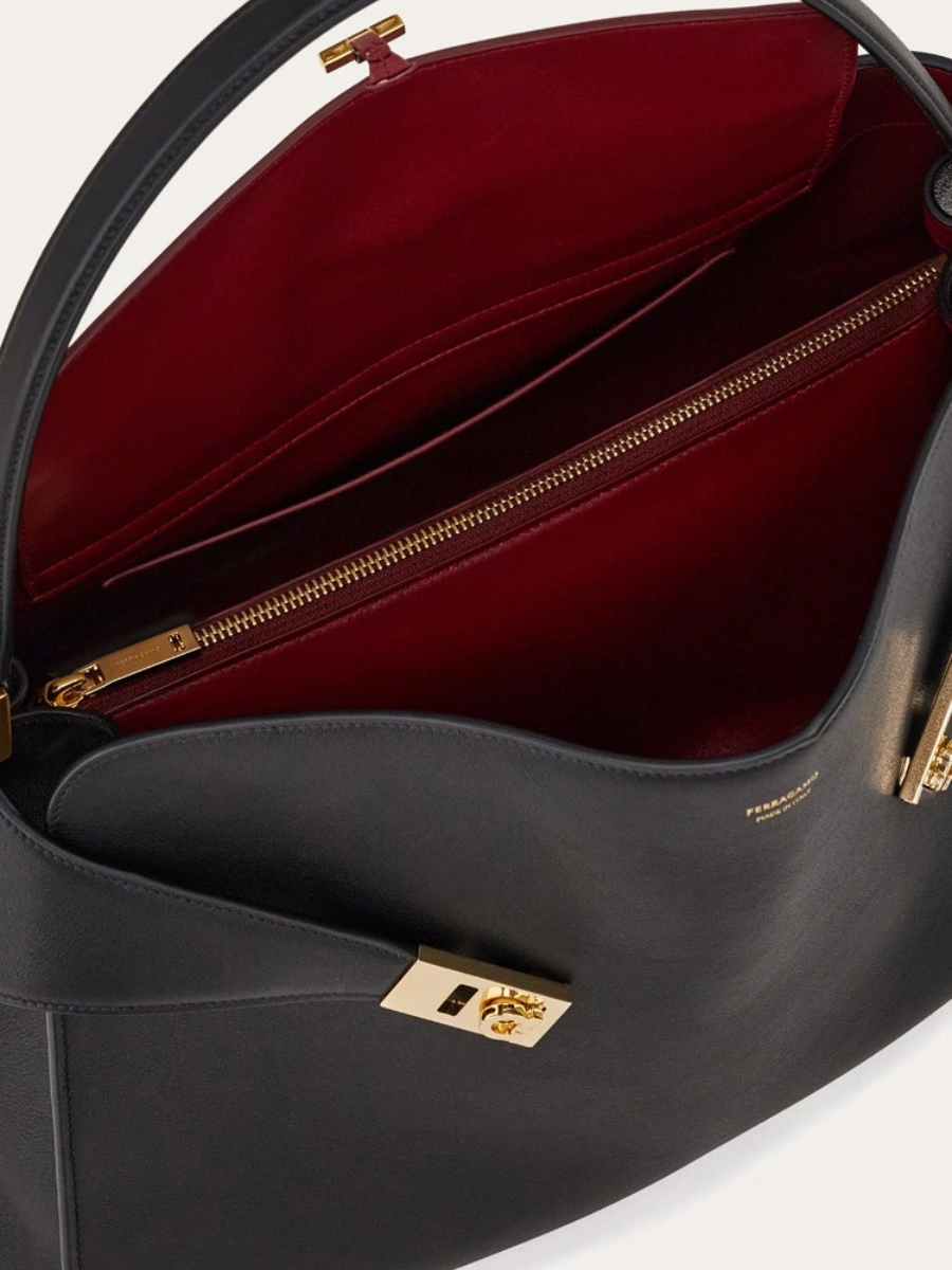 Large Soft Bicolor Shoulder Bag