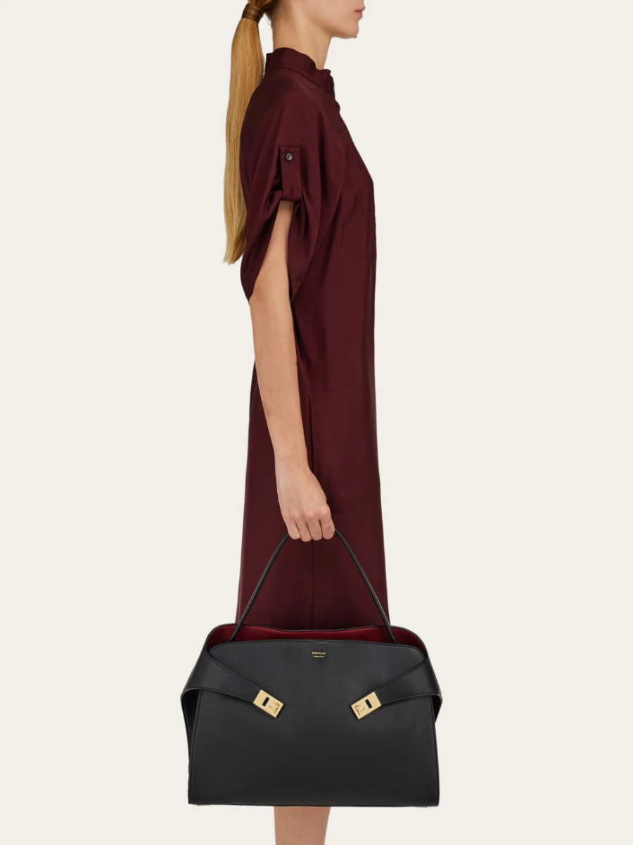 Large Soft Bicolor Shoulder Bag