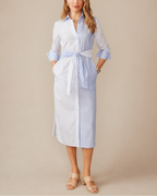 Shirt Dress in Stripe