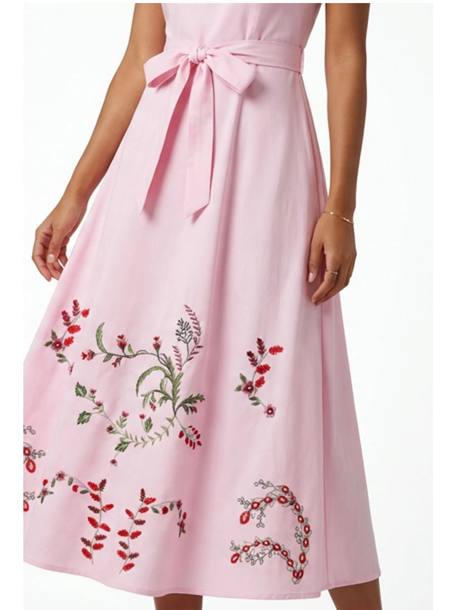 Venus Pink Wedding Maxi Dress With Pocket