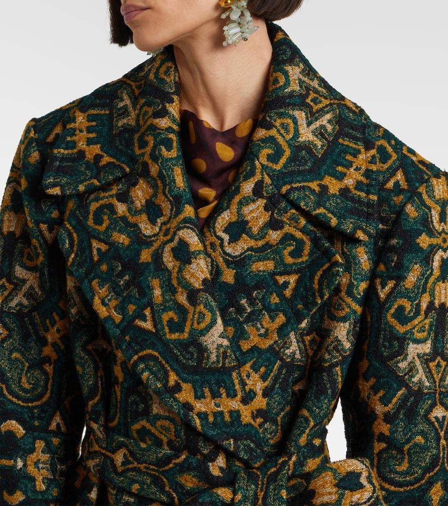 Women's Green Rafaella Printed Coat