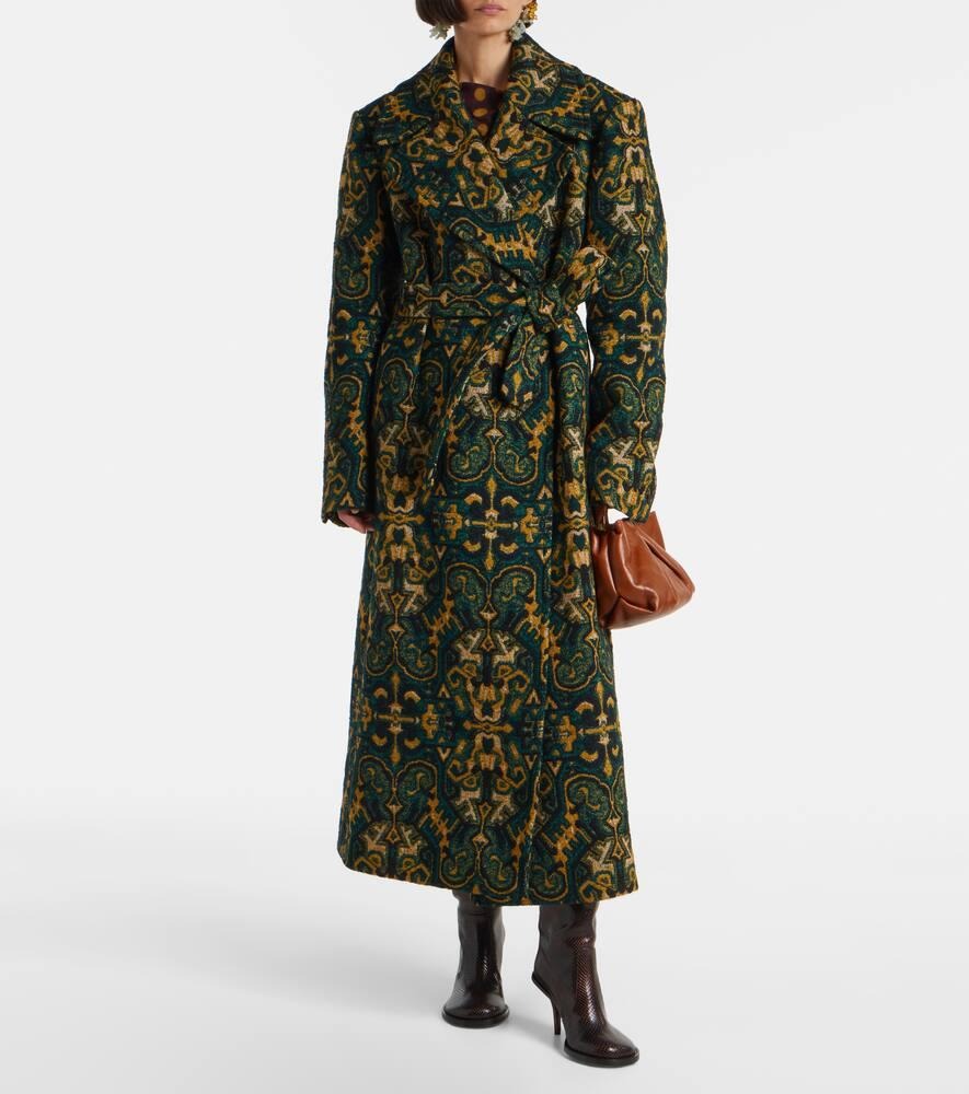 Women's Green Rafaella Printed Coat